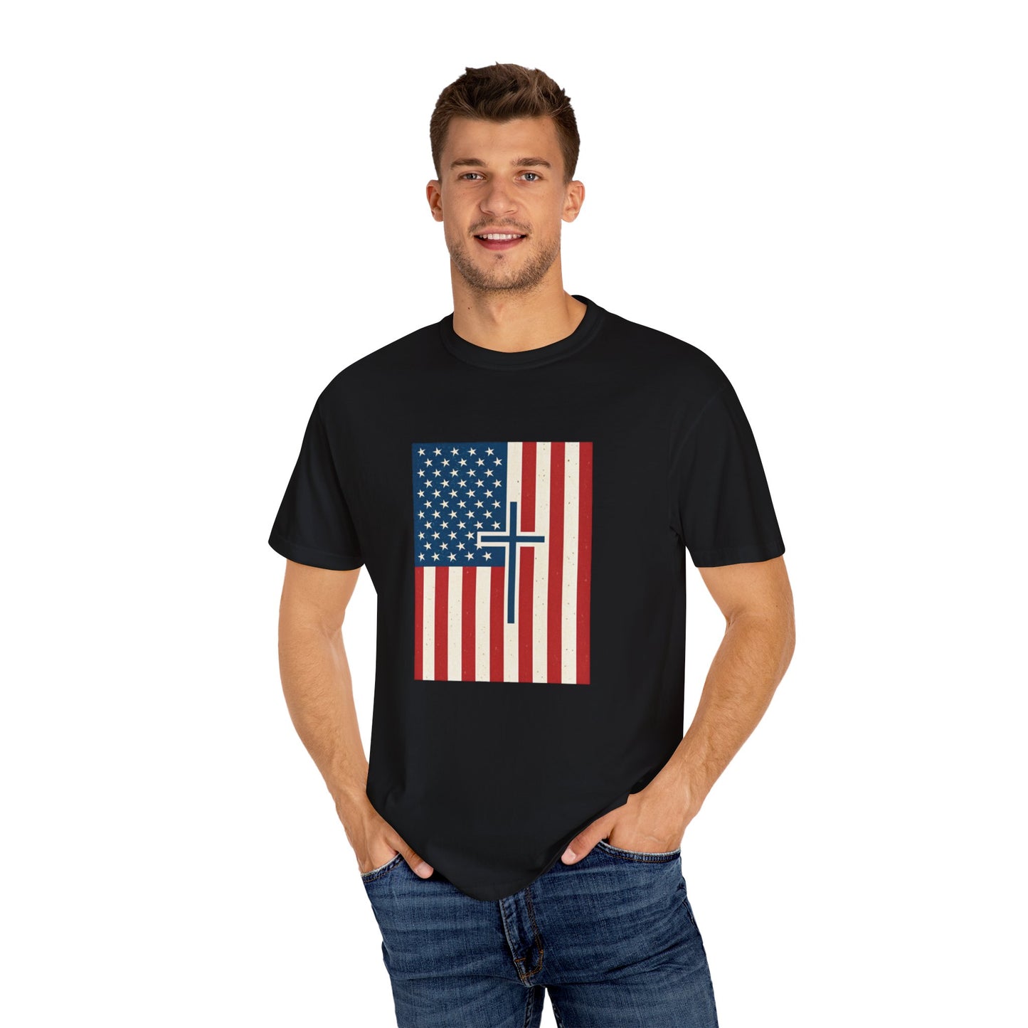 American Flag Printed Men's T-Shirt