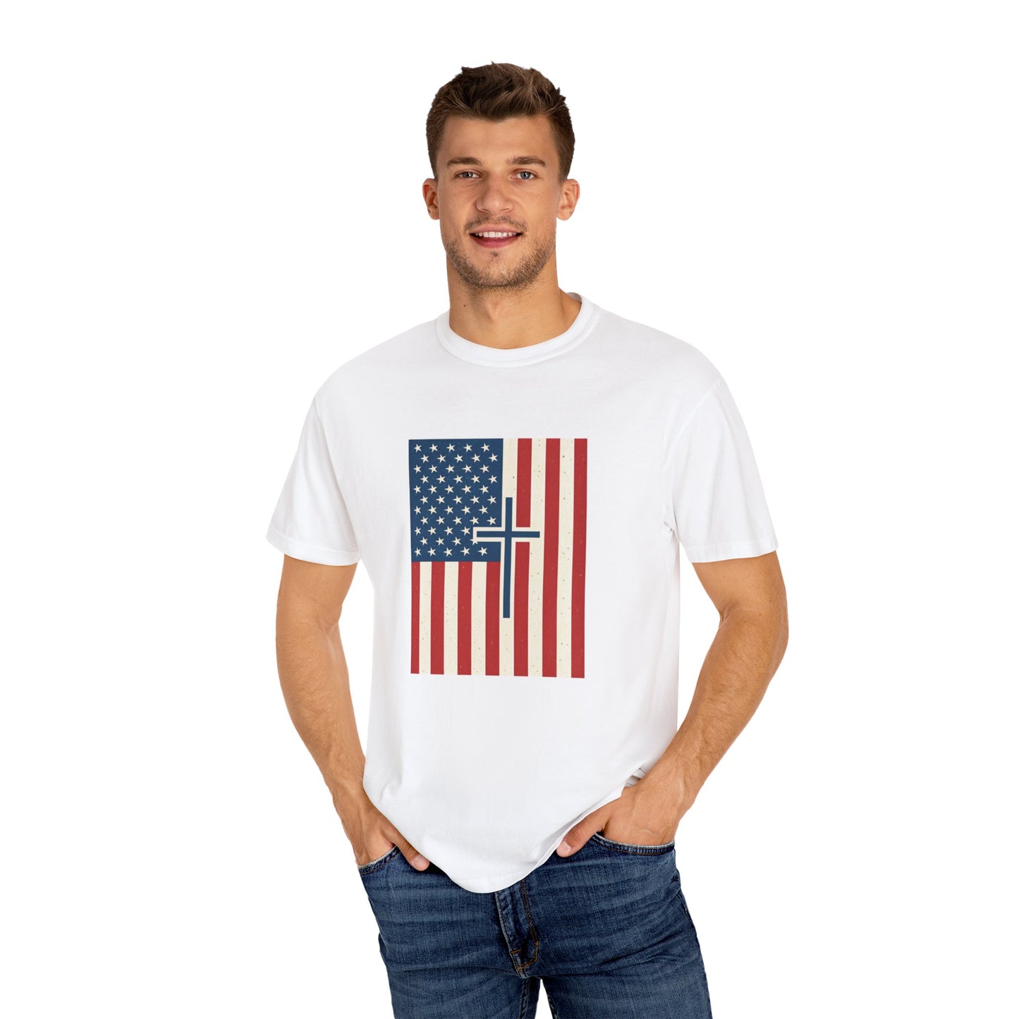 American Flag Printed Men's T-Shirt