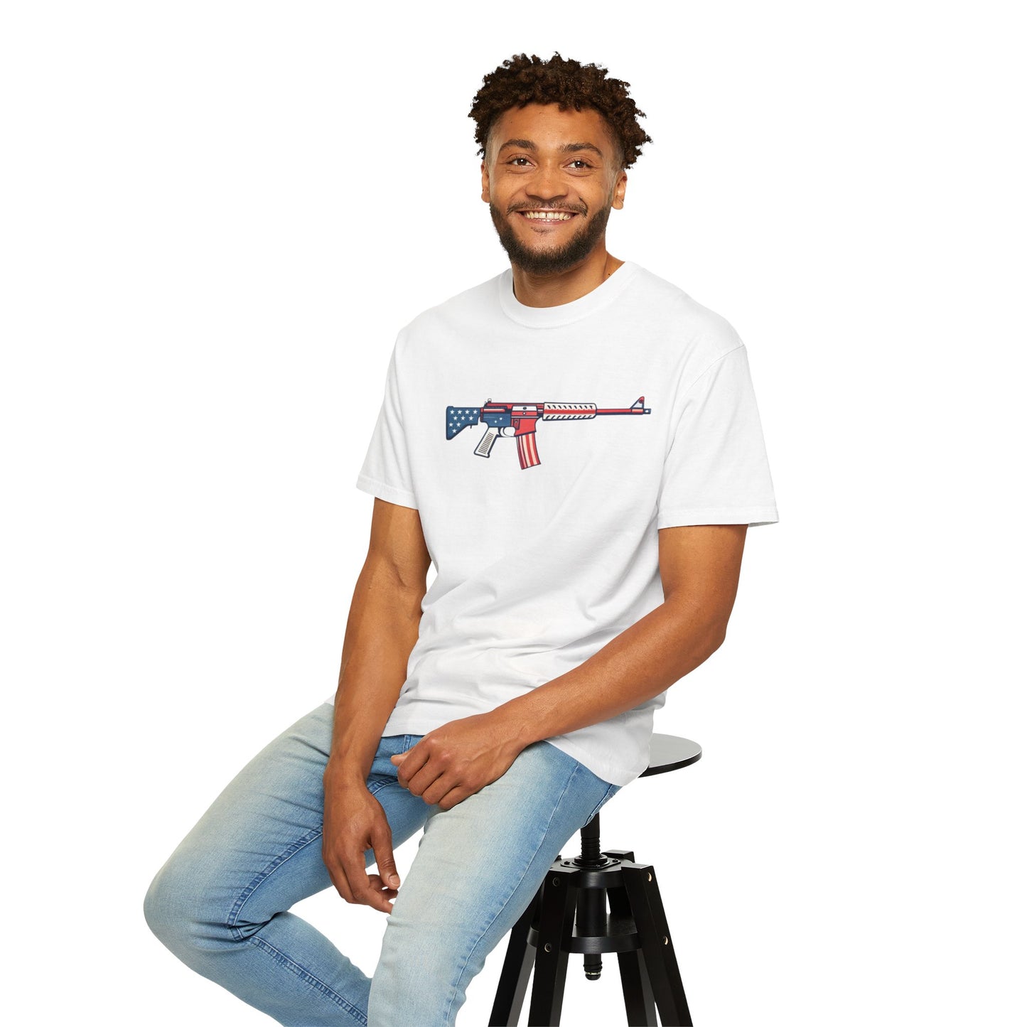Gun Military Graphic Design Men's T-Shirts