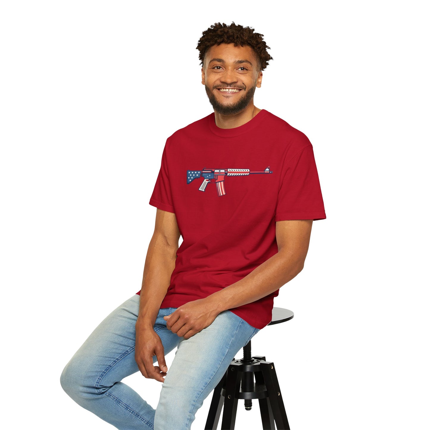 Gun Military Graphic Design Men's T-Shirts