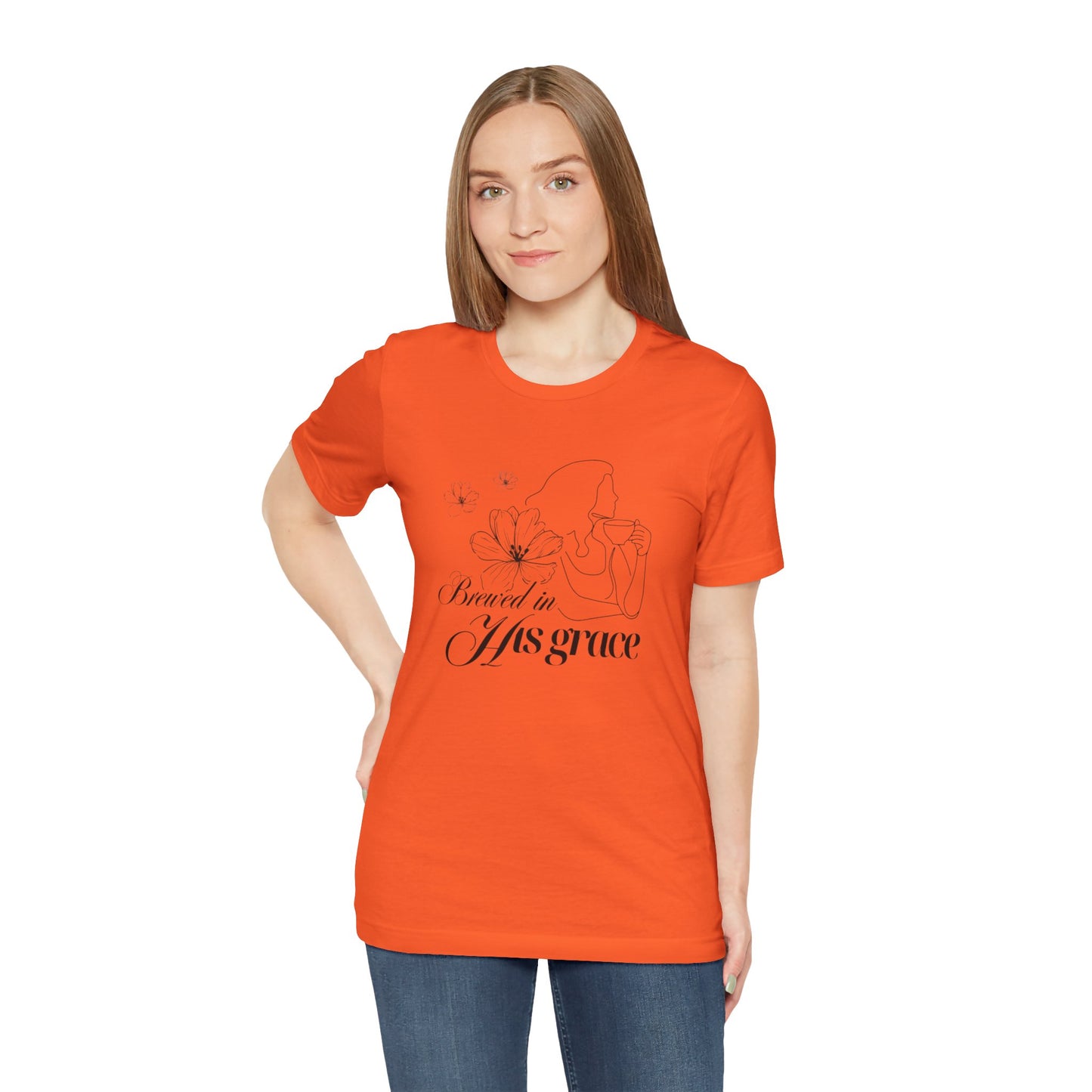Brewed In His Grace (Black) Women's T-Shirt