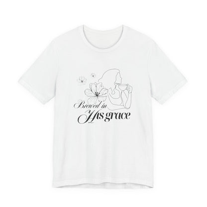 Brewed In His Grace (Black) Women's T-Shirt