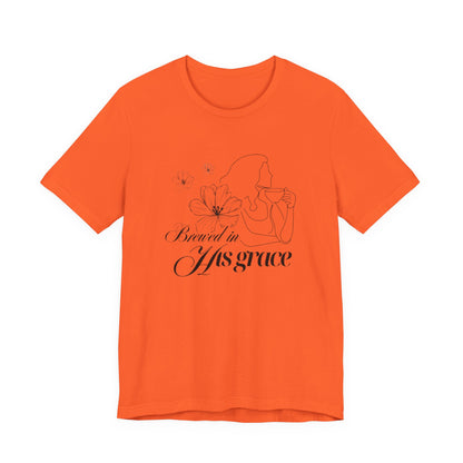 Brewed In His Grace (Black) Women's T-Shirt