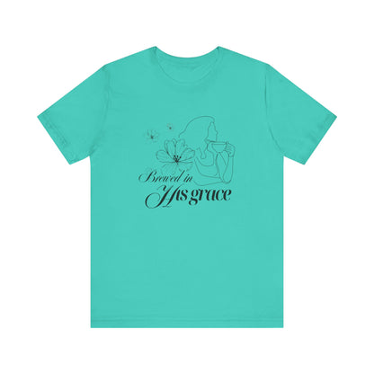 Brewed In His Grace (Black) Women's T-Shirt