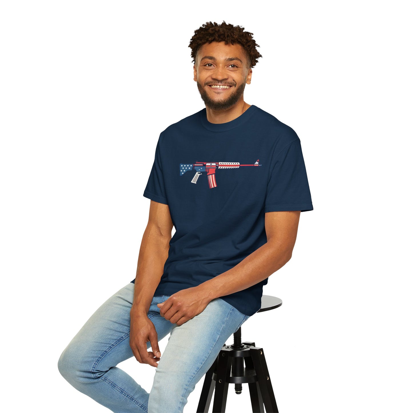 Gun Military Graphic Design Men's T-Shirts