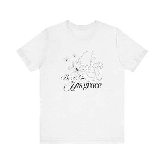 Brewed In His Grace (Black) Women's T-Shirt