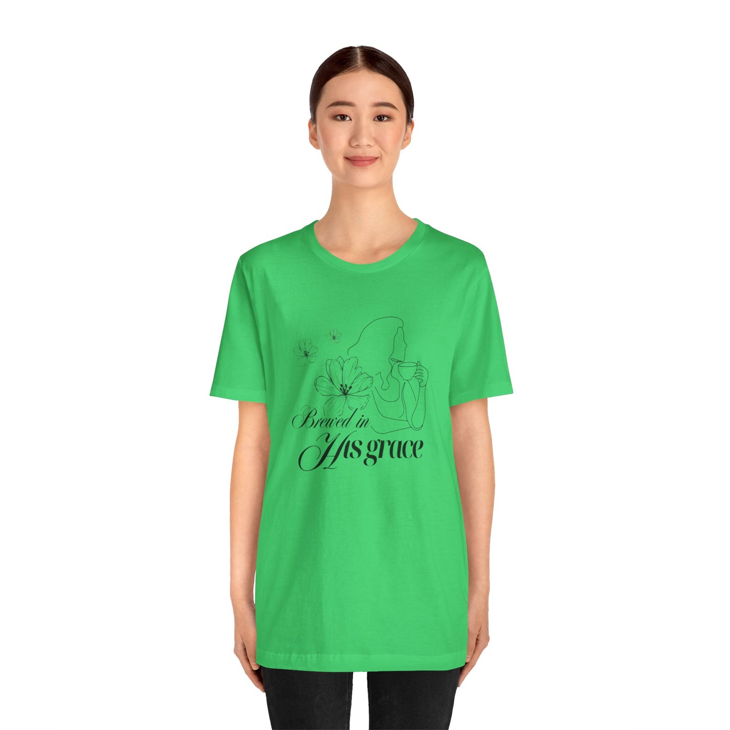 Brewed In His Grace (Black) Women's T-Shirt