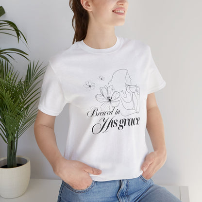 Brewed In His Grace (Black) Women's T-Shirt