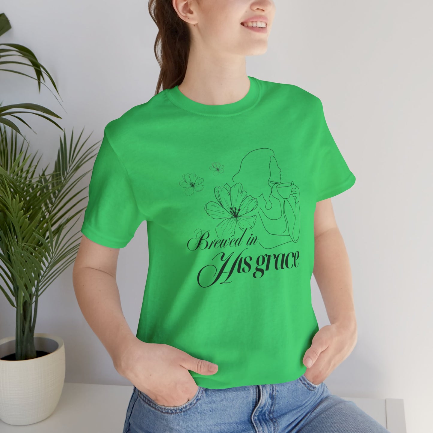 Brewed In His Grace (Black) Women's T-Shirt