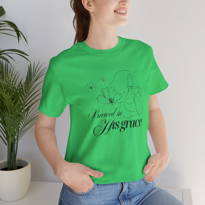 Brewed In His Grace (Black) Women's T-Shirt