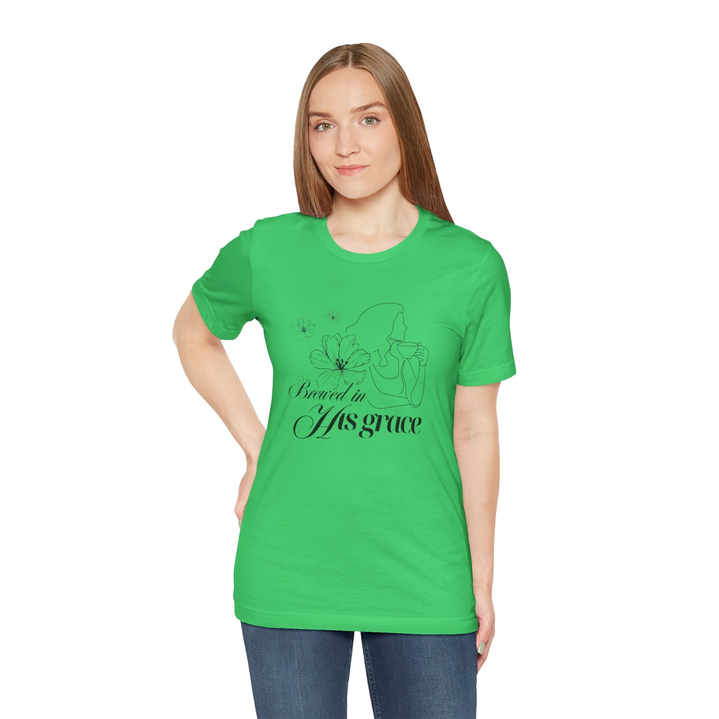 Brewed In His Grace (Black) Women's T-Shirt