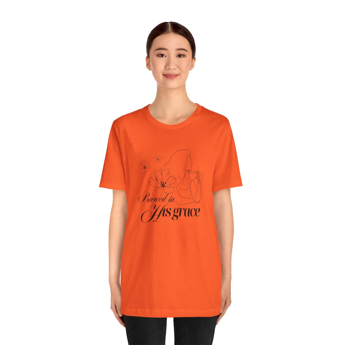 Brewed In His Grace (Black) Women's T-Shirt