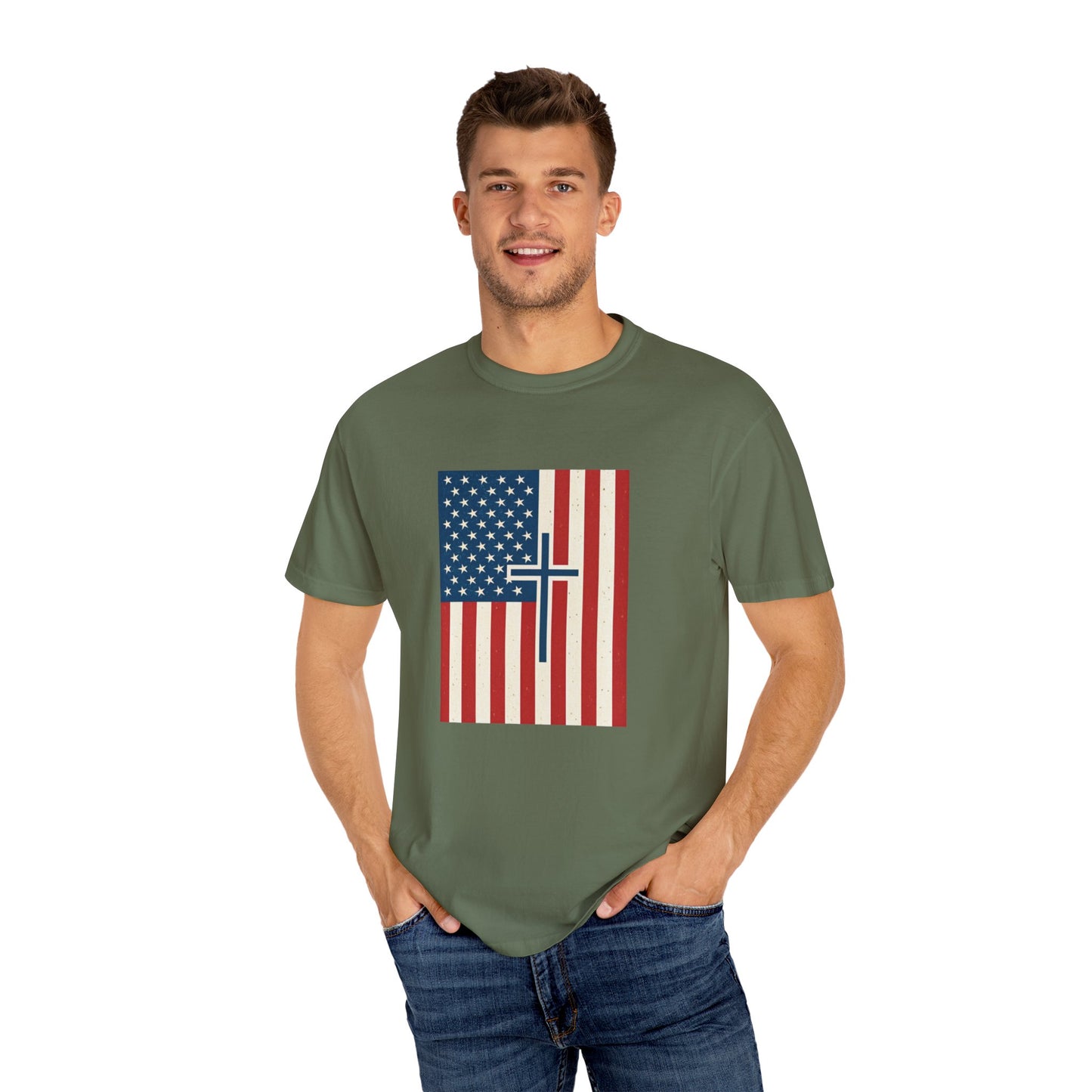 American Flag Printed Men's T-Shirt