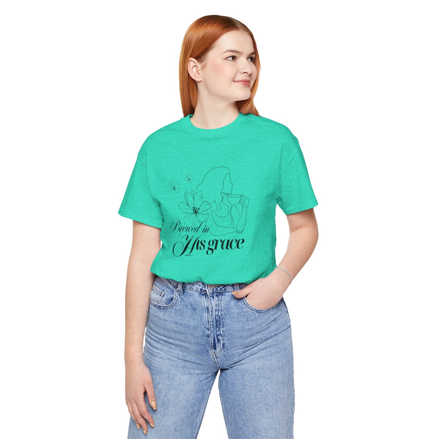 Brewed In His Grace (Black) Women's T-Shirt