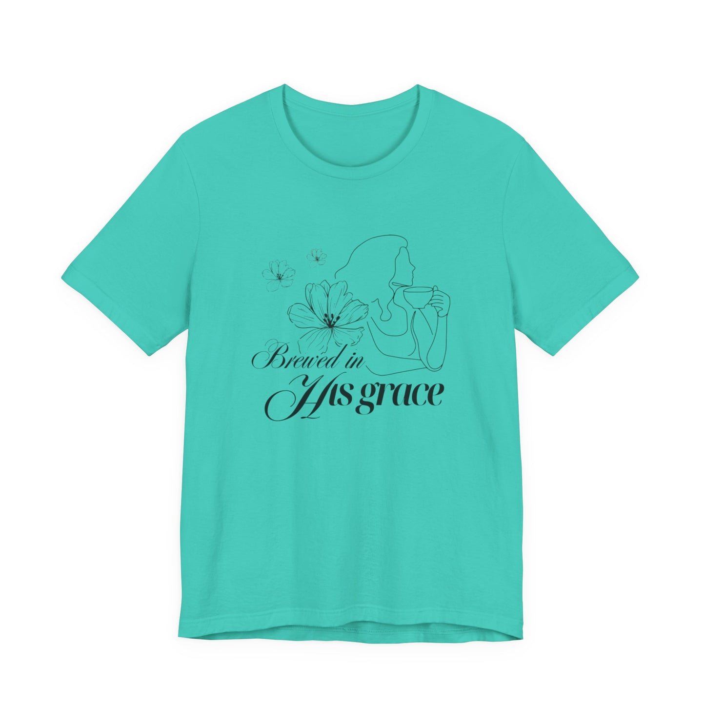 Brewed In His Grace (Black) Women's T-Shirt
