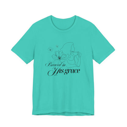Brewed In His Grace (Black) Women's T-Shirt