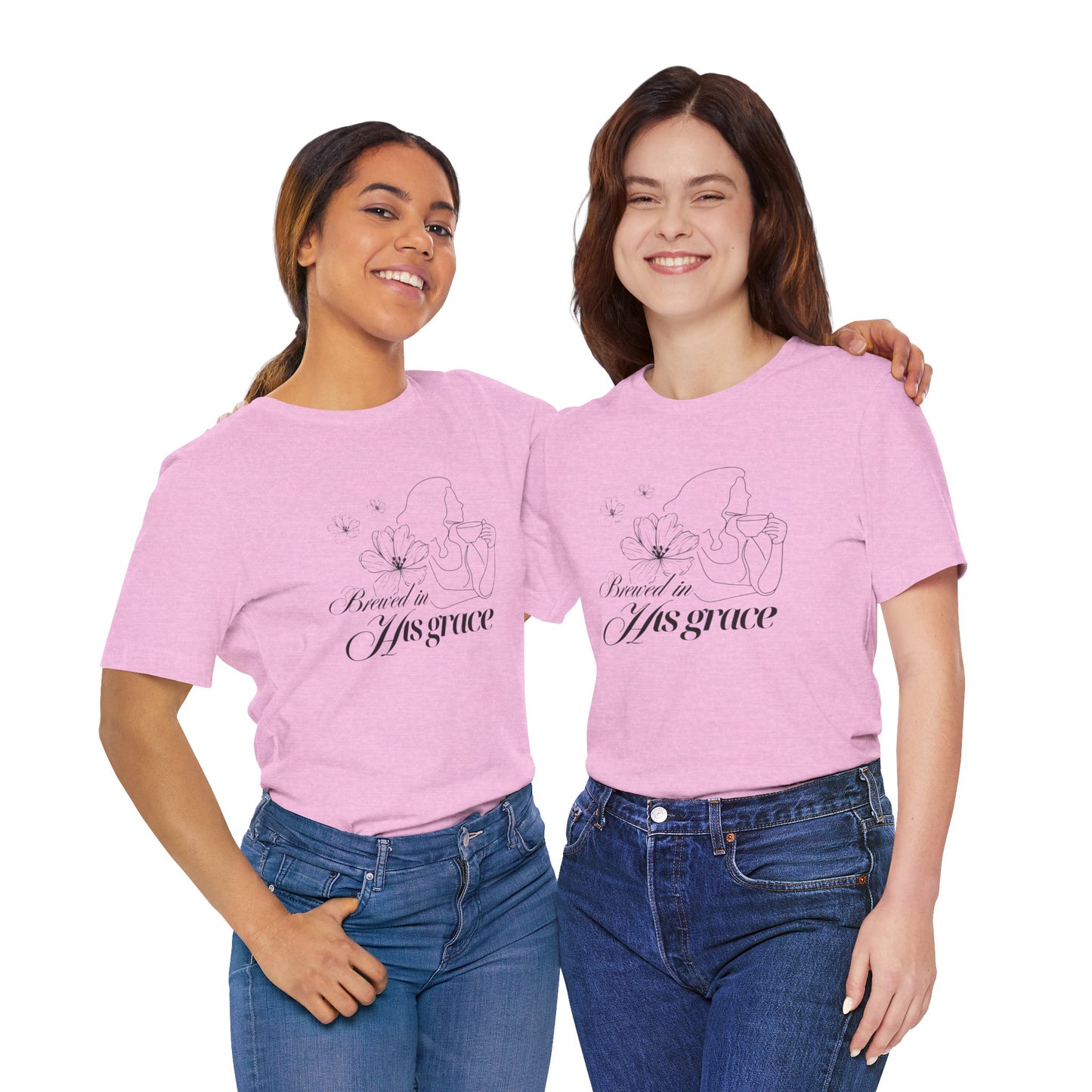 Brewed In His Grace (Black) Women's T-Shirt