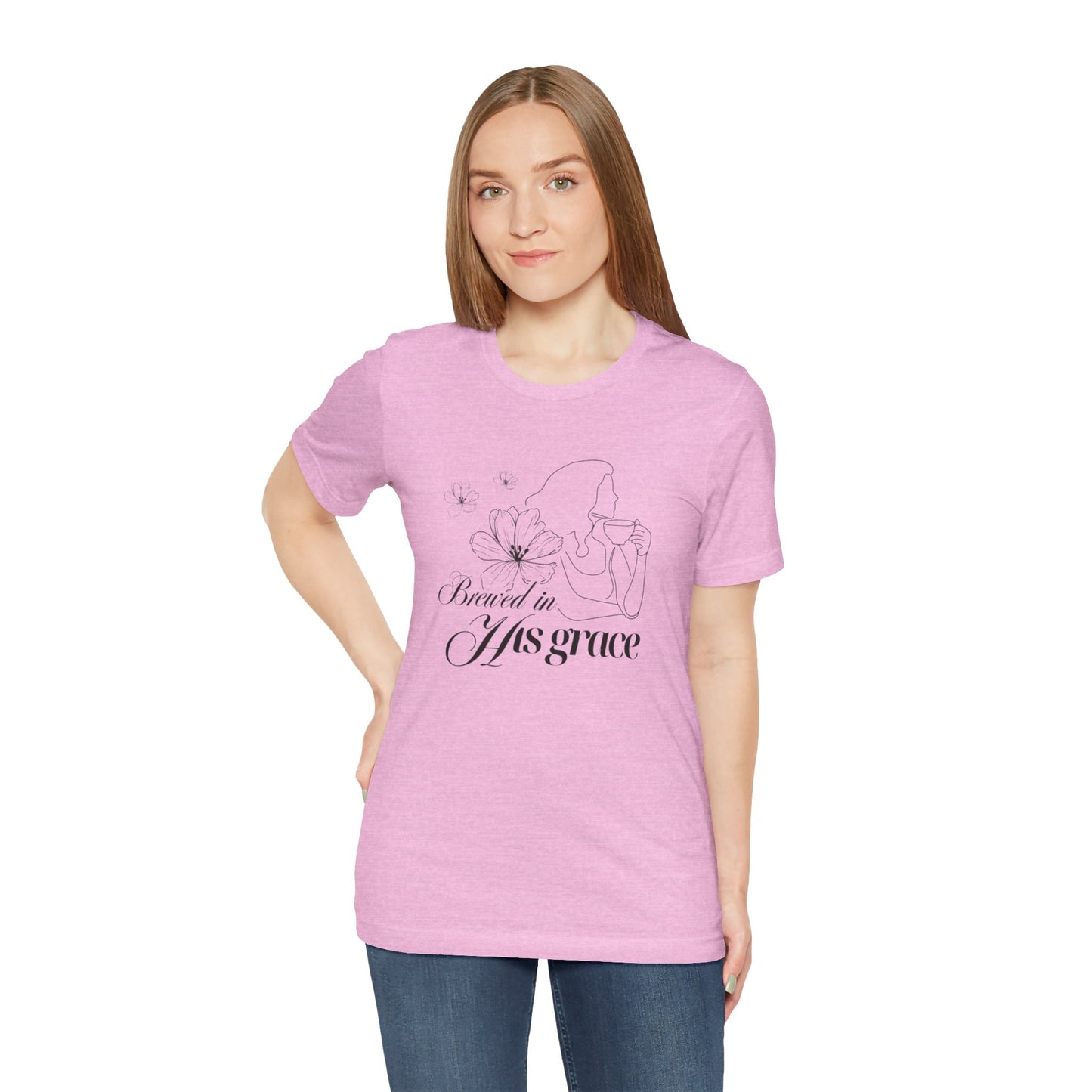 Brewed In His Grace (Black) Women's T-Shirt