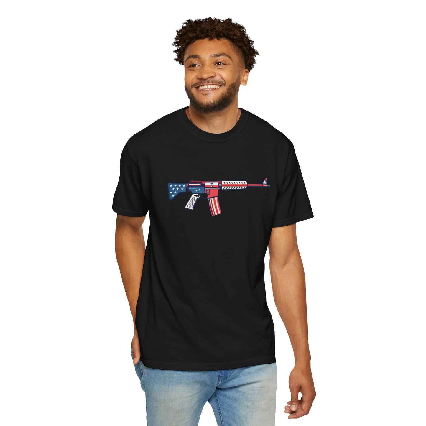Gun Military Graphic Design Men's T-Shirts