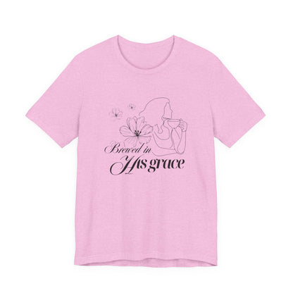 Brewed In His Grace (Black) Women's T-Shirt