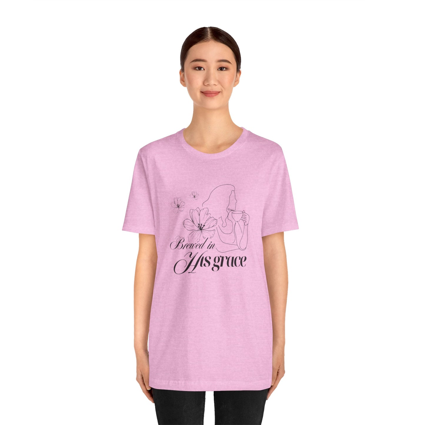 Brewed In His Grace (Black) Women's T-Shirt