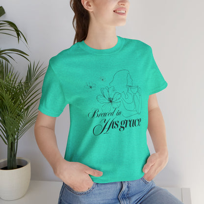Brewed In His Grace (Black) Women's T-Shirt