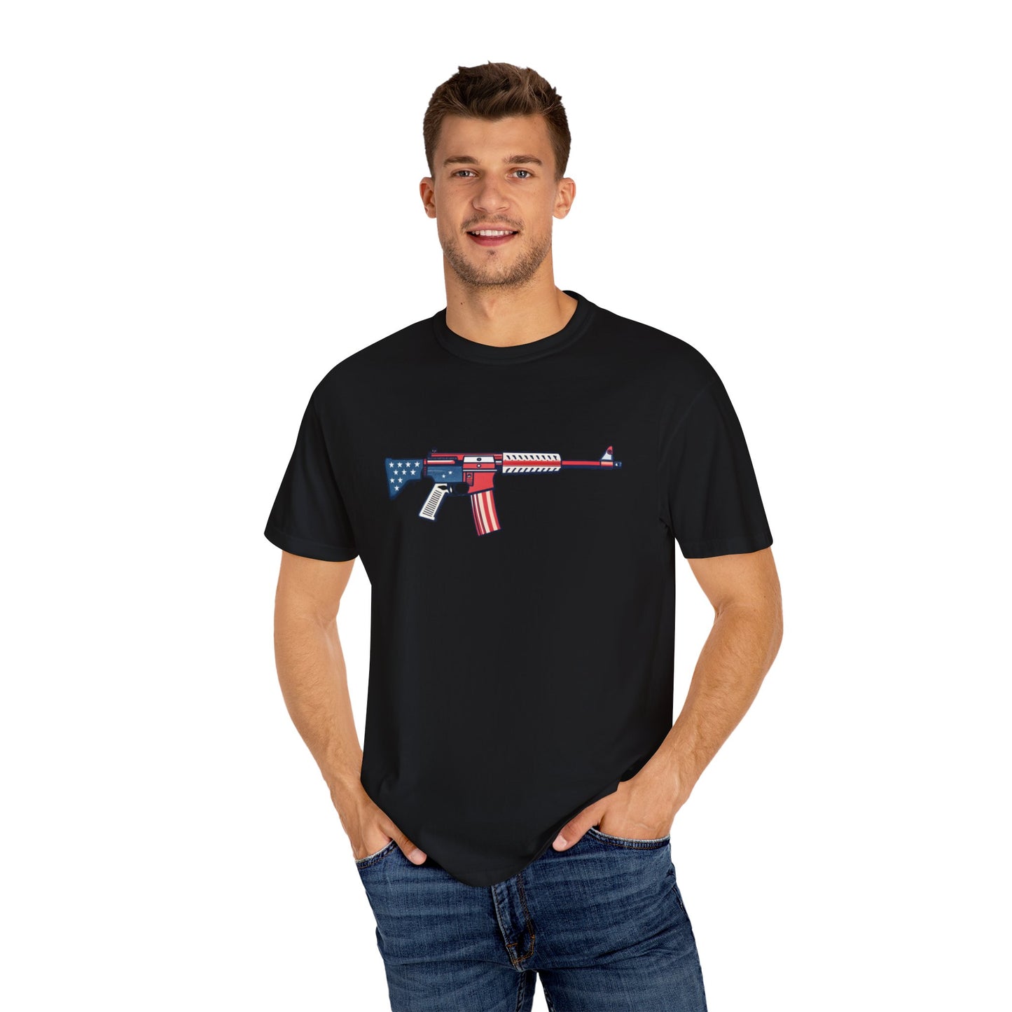 Gun Military Graphic Design Men's T-Shirts