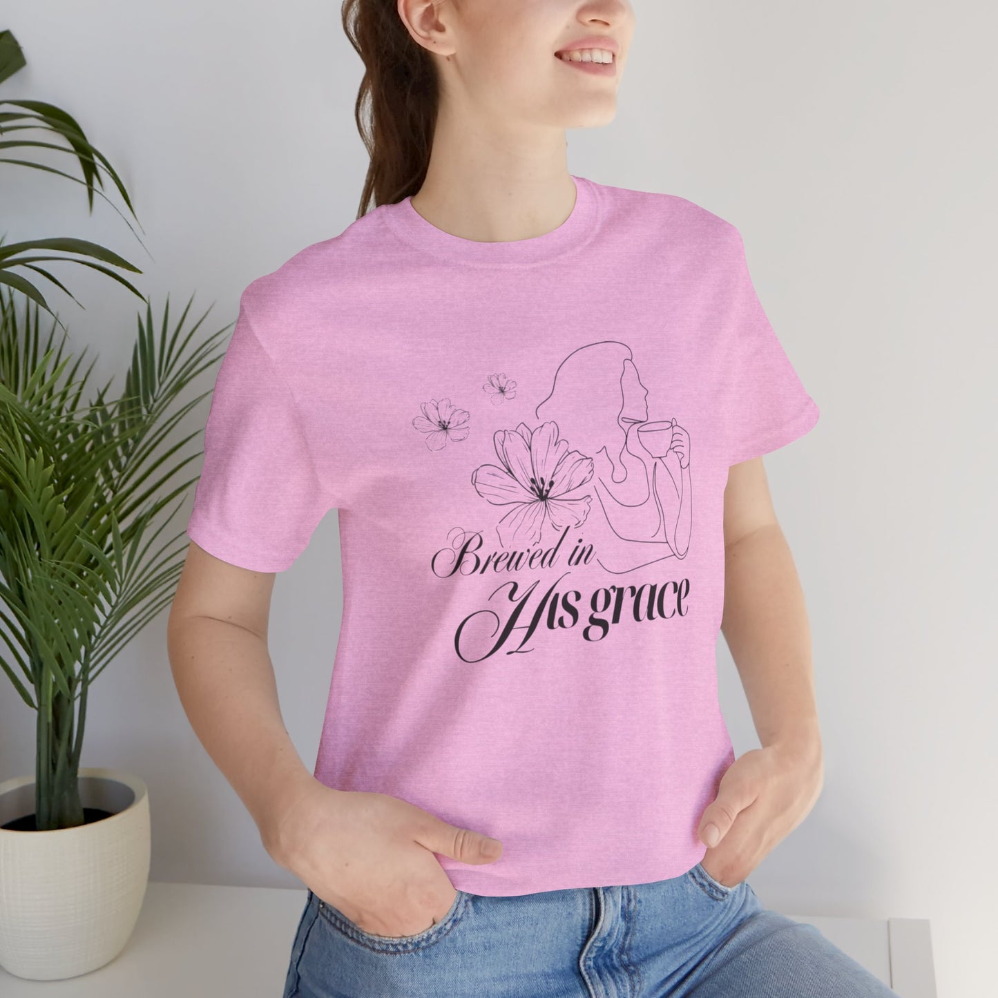 Brewed In His Grace (Black) Women's T-Shirt