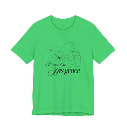 Brewed In His Grace (Black) Women's T-Shirt