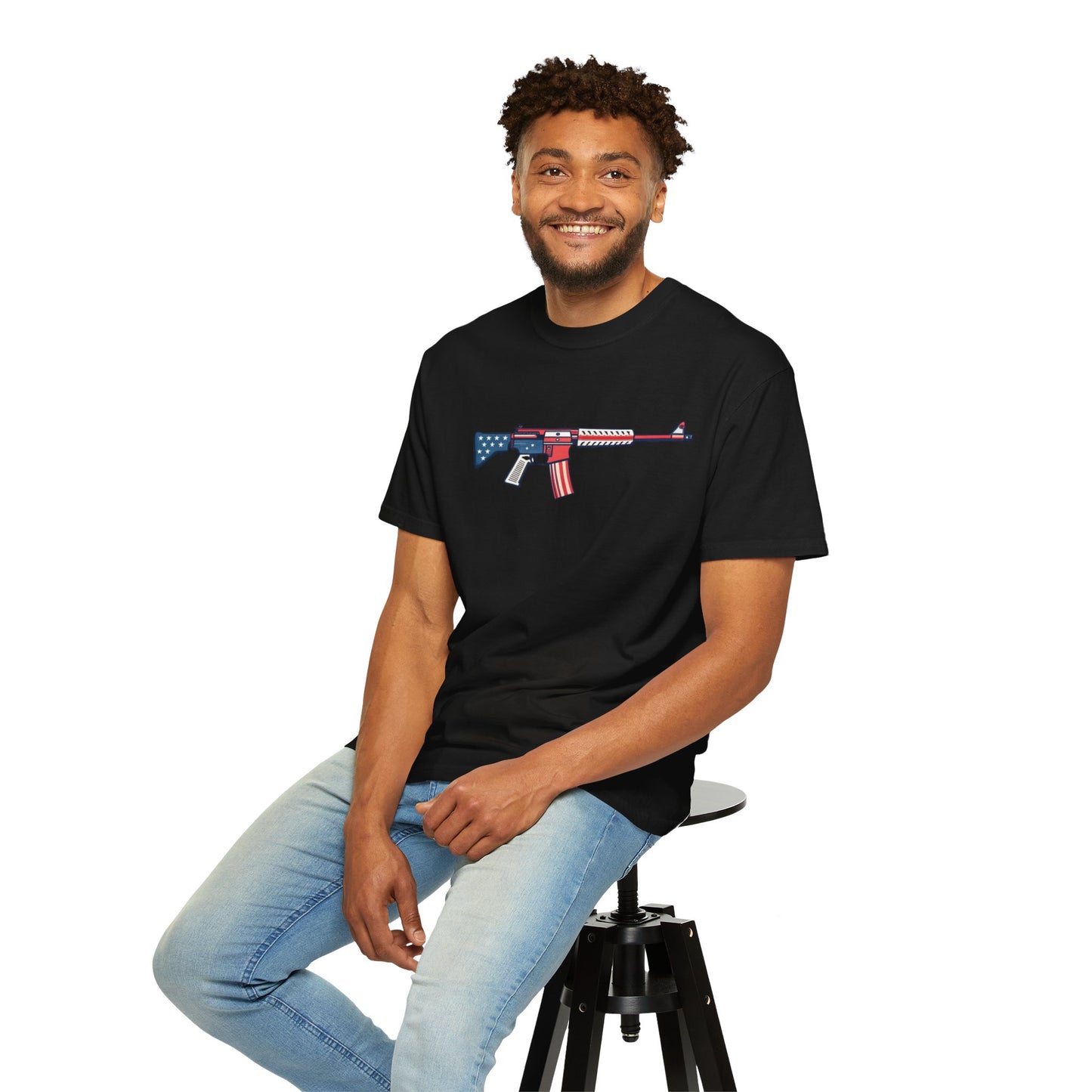 Gun Military Graphic Design Men's T-Shirts