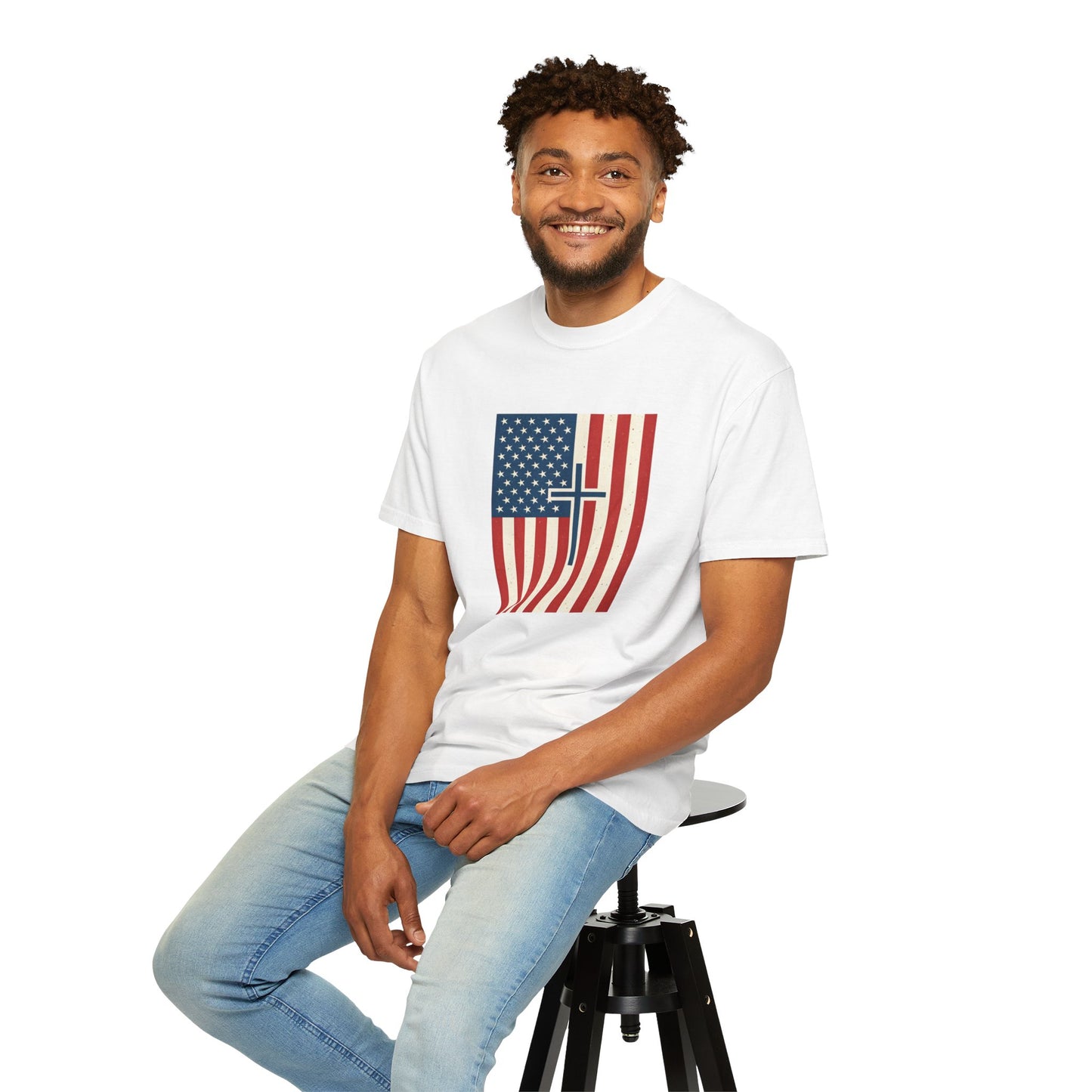 American Flag Printed Men's T-Shirt